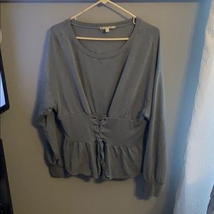 Long sleeve green blouse/sweater